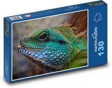 Jašterica - exotický plaz, hlava Puzzle 130 dielikov - 28,7 x 20 cm