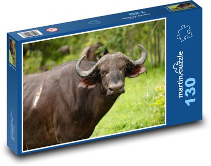 Buvol - Afrika, safari - Puzzle 130 dílků, rozměr 28,7x20 cm
