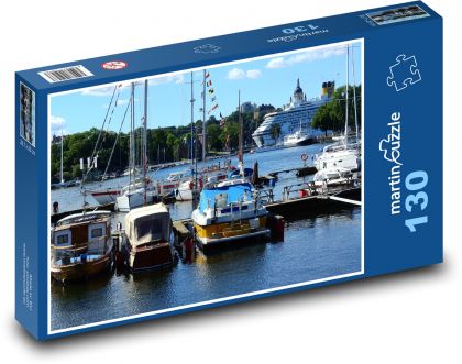Ships - port, Sweden - Puzzle 130 pieces, size 28.7x20 cm 