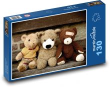 Teddy bear - toy, friends Puzzle 130 pieces - 28.7 x 20 cm 
