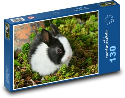 Zajačik - domáce zviera, maznáčik - Puzzle 130 dielikov, rozmer 28,7x20 cm 