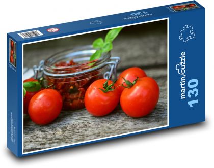 Paradajky - sušené paradajky, zelenina - Puzzle 130 dielikov, rozmer 28,7x20 cm 