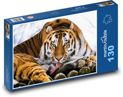 Tygr - zvíře, savec - Puzzle 130 dílků, rozměr 28,7x20 cm