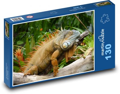 Jaszczurka - gad, iguana - Puzzle 130 elementów, rozmiar 28,7x20 cm