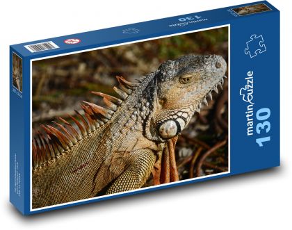 Leguán - jašterica, plaz - Puzzle 130 dielikov, rozmer 28,7x20 cm 