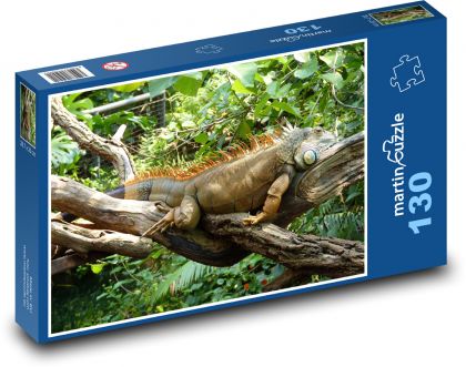 Iguana - gad, jaszczurka - Puzzle 130 elementów, rozmiar 28,7x20 cm