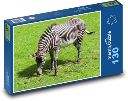 Zebra - Afrika, safari - Puzzle 130 dílků, rozměr 28,7x20 cm