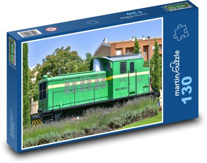 Vlak - ulice, železnice - Puzzle 130 dílků, rozměr 28,7x20 cm