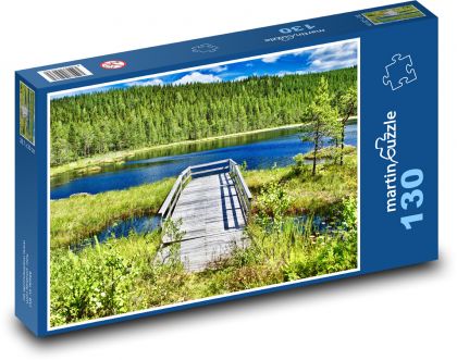 Pier - lake, nature - Puzzle 130 pieces, size 28.7x20 cm 