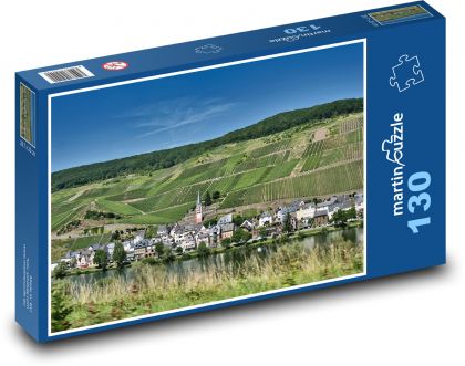 Vesnice - farma, pole - Puzzle 130 dílků, rozměr 28,7x20 cm