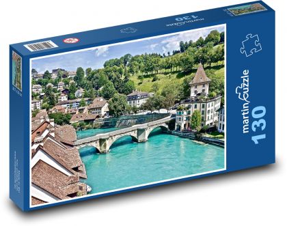 Most - Bern, Švýcarsko - Puzzle 130 dílků, rozměr 28,7x20 cm
