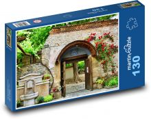 Vchod do záhrady - portál, fasáda Puzzle 130 dielikov - 28,7 x 20 cm 