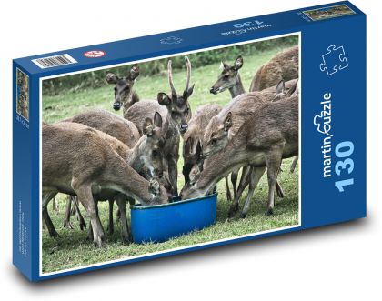 Jeleň - divá zver, zvieratá - Puzzle 130 dielikov, rozmer 28,7x20 cm 