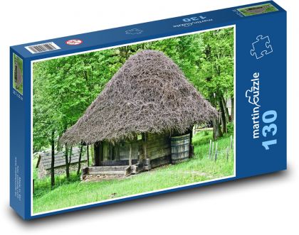Venkovská chata - chalupa, příroda - Puzzle 130 dílků, rozměr 28,7x20 cm
