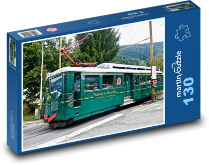 Tramvaj ve městě - puzzle 130 dílků