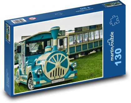 Výletní vlak - jízda, zábava - Puzzle 130 dílků, rozměr 28,7x20 cm