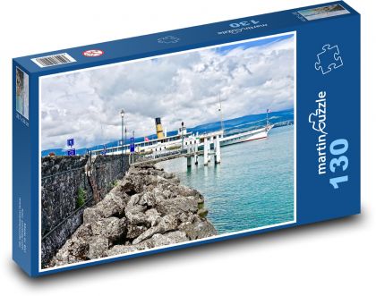 Parník - loď, more - Puzzle 130 dielikov, rozmer 28,7x20 cm 