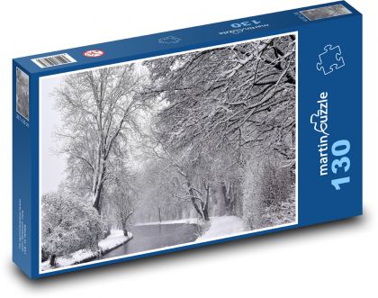 Zima - śnieg, mróz - Puzzle 130 elementów, rozmiar 28,7x20 cm