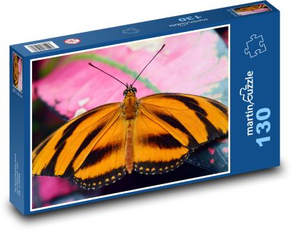 Oranžový motýl - křídla, hmyz - Puzzle 130 dílků, rozměr 28,7x20 cm