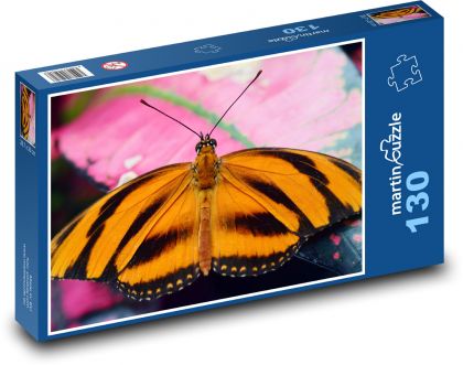 Orange butterfly - wings, insects - Puzzle 130 pieces, size 28.7x20 cm 