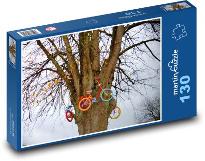 Strom - kola, dekorace - puzzle 130 dílků