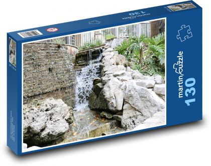 Záhrada - vodopád, skala - Puzzle 130 dielikov, rozmer 28,7x20 cm 