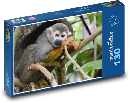 Opice - roztomilý, primát - Puzzle 130 dílků, rozměr 28,7x20 cm
