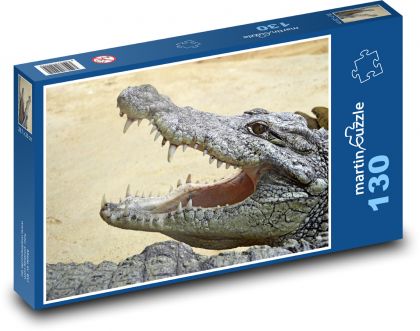Krokodíl - zuby, plaz - Puzzle 130 dielikov, rozmer 28,7x20 cm 