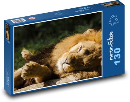 Lev - veľká mačka, hriva - Puzzle 130 dielikov, rozmer 28,7x20 cm 