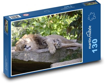 Lev - velká kočka, dravec - Puzzle 130 dílků, rozměr 28,7x20 cm