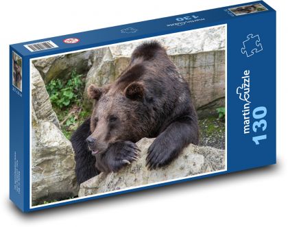 Medvěd - zvíře, zoo - Puzzle 130 dílků, rozměr 28,7x20 cm