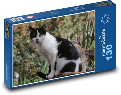 Kočka domácí - kotě, zvíře - Puzzle 130 dílků, rozměr 28,7x20 cm
