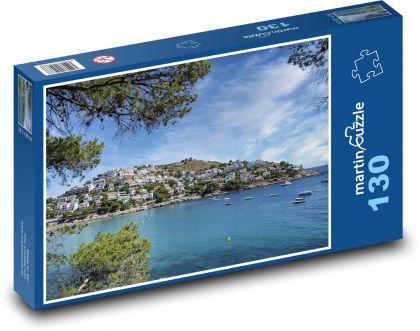 Mesto - pobrežie, pláž - Puzzle 130 dielikov, rozmer 28,7x20 cm 