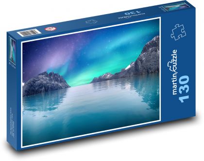 Aurora - ocean at night, sea - Puzzle 130 pieces, size 28.7x20 cm 