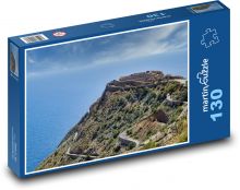 Silnice na kopci - moře, stromy Puzzle 130 dílků - 28,7 x 20 cm