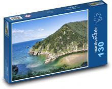 Pobřeží ve Španělsku - skály, Kalábrie Puzzle 130 dílků - 28,7 x 20 cm