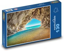 Jeskyně v moři - pláž, skály Puzzle 130 - 28,7x20 cm