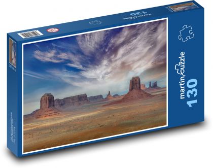 Krajina - piesok, stavba - Puzzle 130 dielikov, rozmer 28,7x20 cm 