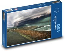 Krajina pri mori - cesty, mraky Puzzle 130 dielikov - 28,7 x 20 cm 
