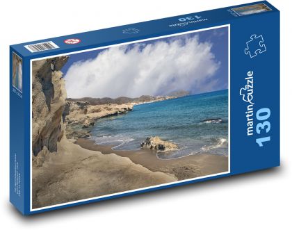 Pláž u moře - skály, pobřeží - Puzzle 130 dílků, rozměr 28,7x20 cm