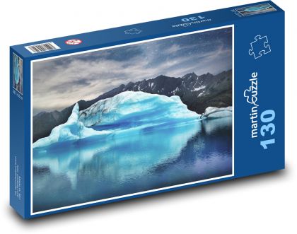 Zimowy krajobraz - góry, morze - Puzzle 130 elementów, rozmiar 28,7x20 cm