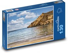 Pláž na pobřeží - moře, útesy Puzzle 130 dílků - 28,7 x 20 cm