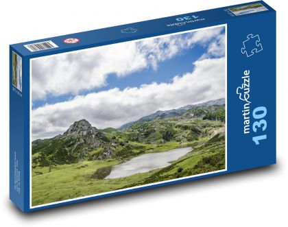 Jezero Ercina - Asturie, Španělsko - puzzle 130 dílků