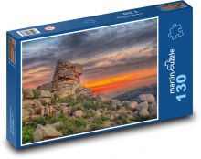 Felsen - Sonnenuntergang, Landschaft Puzzle 130 Teile - 28,7x20 cm