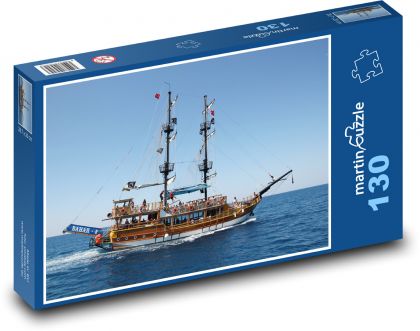 Cestování - loď, plachetnice - Puzzle 130 dílků, rozměr 28,7x20 cm