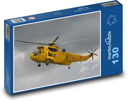 Rescuers - helicopter - Puzzle 130 pieces, size 28.7x20 cm 