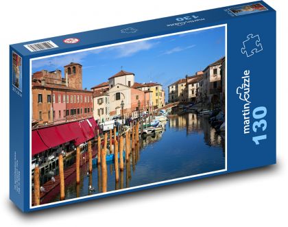 Itálie - kanál, Benátky - Puzzle 130 dílků, rozměr 28,7x20 cm