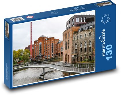 Architektura - most, budynek - Puzzle 130 elementów, rozmiar 28,7x20 cm