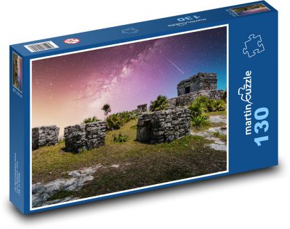 Mayský Chrám - hvězdná obloha - Puzzle 130 dílků, rozměr 28,7x20 cm