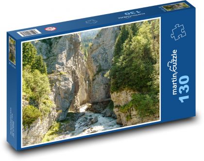 Alpy - ľadovcový kaňon - Puzzle 130 dielikov, rozmer 28,7x20 cm 